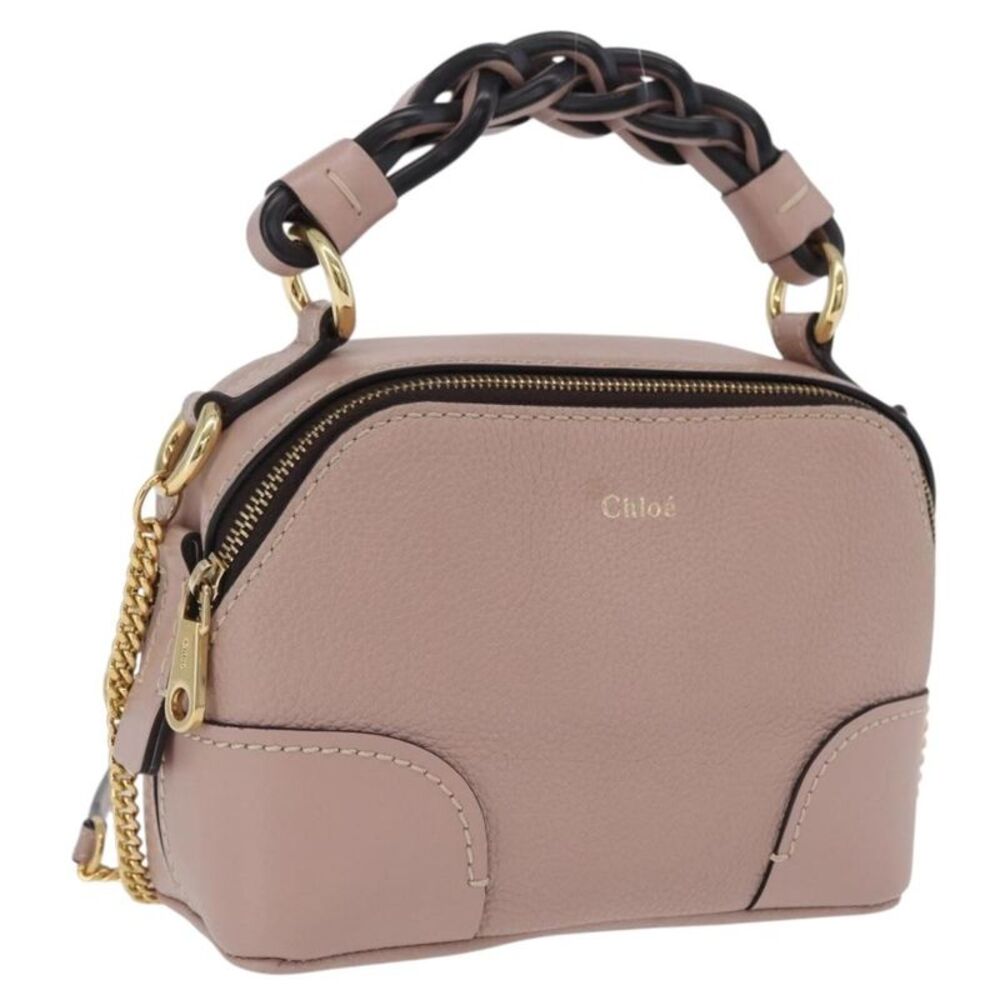 Chloe Daria Chain Leather Pink Leather Handbag